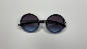 Vintage- Circle Sunglasses with Chain Link Accents