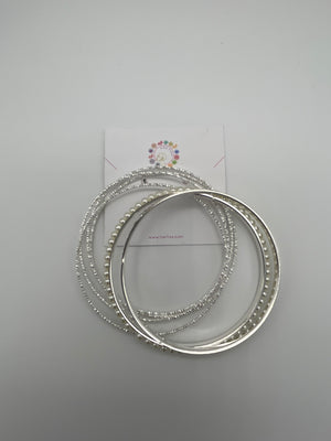 Silver Bangle Set