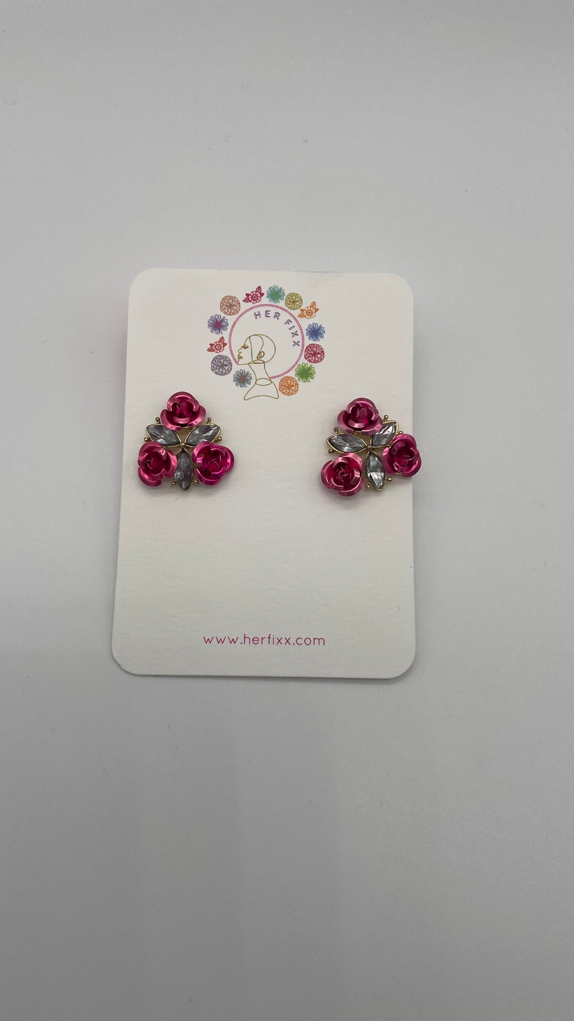 Somalia Rose-Floral Rose Post Earring