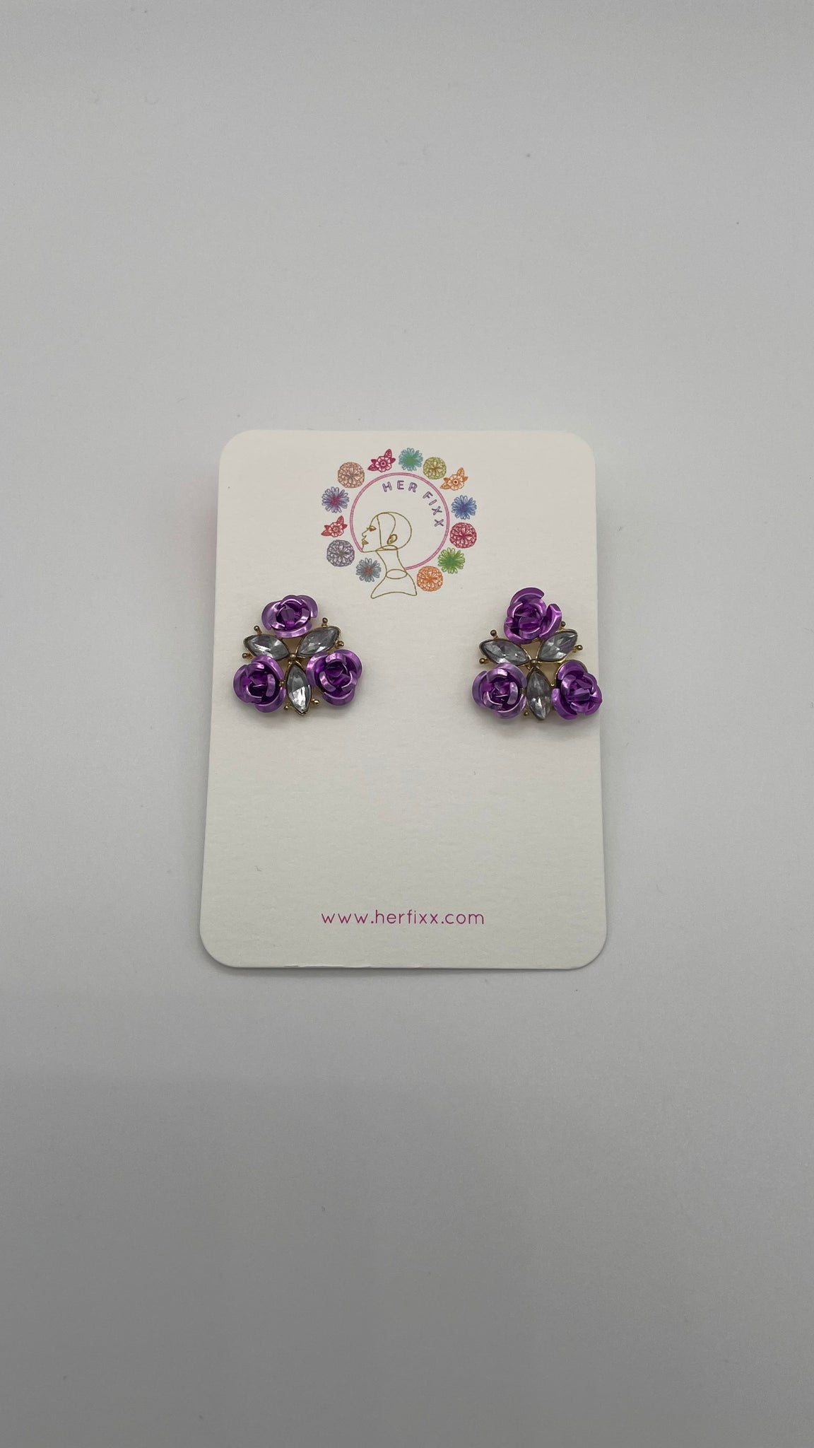 Somalia Rose-Floral Rose Post Earring