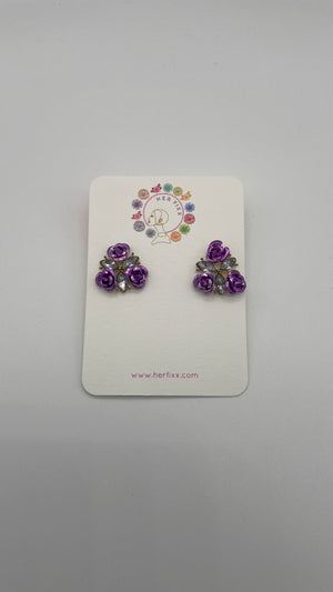 Somalia Rose-Floral Rose Post Earring