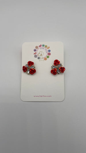 Somalia Rose-Floral Rose Post Earring