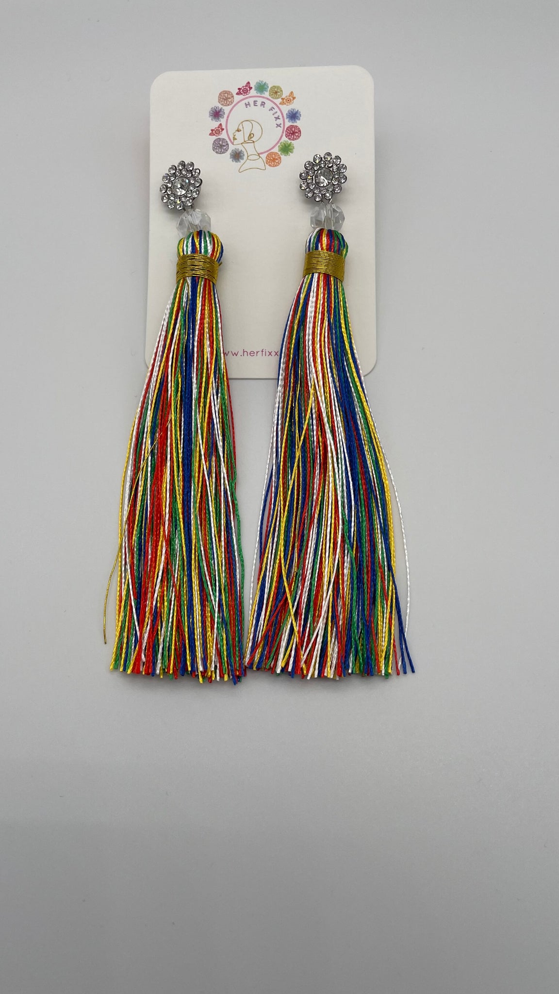 Colorful-Tassel-Statement-Post-Earring