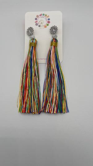 Colorful-Tassel-Statement-Post-Earring