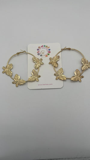 Flyy Girl- Butterfly Hoop Earring