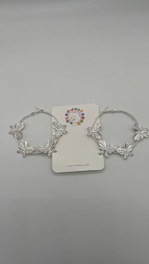 Flyy Girl- Butterfly Hoop Earring