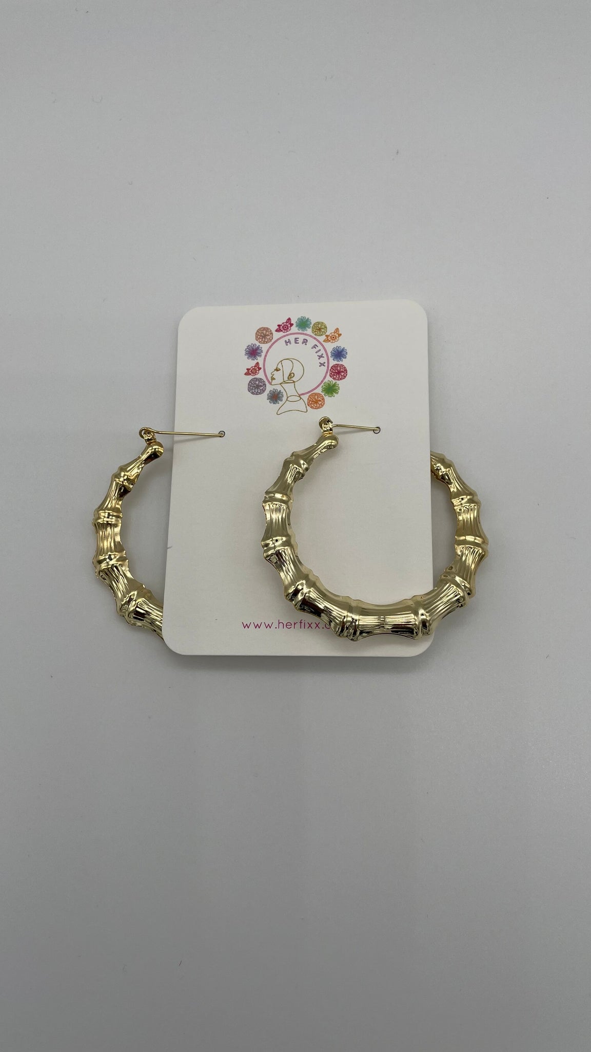 Round the Way- Bamboo Hoops Gold/Silver